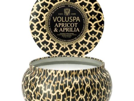 Voluspa Apricot Appillia 2 Wick Maison Metallo Candle For Cheap