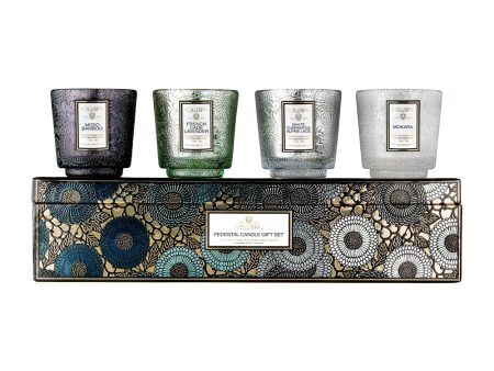 Voluspa Cool Tones Pedestal Candle Gift Set For Cheap