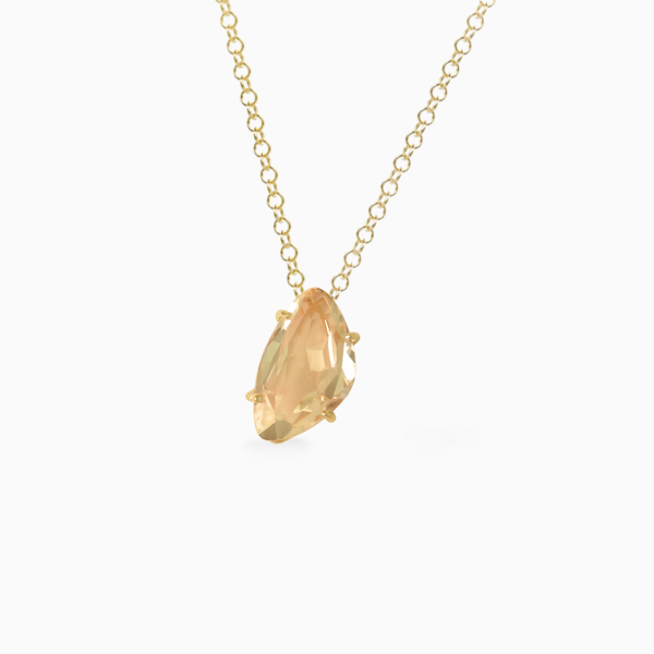 Dije en oro amarillo de 18K con  citrino Online Sale