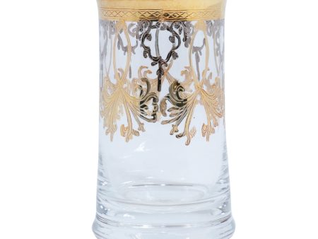 Timon Gift Box Of 6 Pcs Doninzetti Long Drink Glass Platinum Gold Hot on Sale