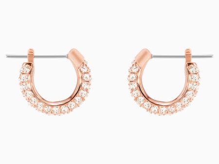 Swarovski Stone Pierced Earring Set Pink Rose-Gold Tone Online Sale