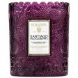 Voluspa Limited Edition Santiago Huckleberry Scalloped Edge Glass Candle on Sale