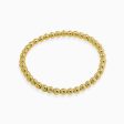 Pulsera elástica en oro amarillo de 18K con bolitas Online now