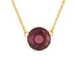 Les Nereides Round Plum Stone Necklace For Sale