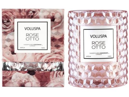 Voluspa Rose Otto Icon Candle With Cloche Cover For Cheap