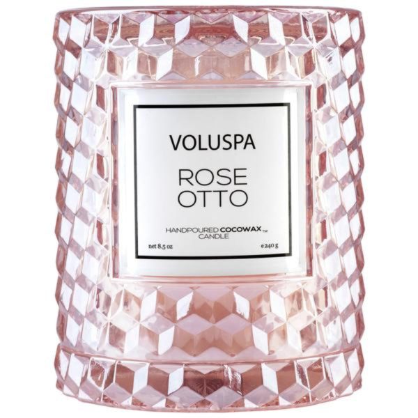 Voluspa Rose Otto Icon Candle With Cloche Cover For Cheap