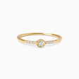 Anillo en oro amarillo de 18K bisel con brillantes Supply