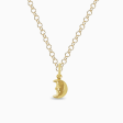 Dije en oro amarillo de 18K luna Cheap