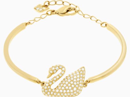 Swarovski Swan Bangle White Gold-Tone Plated Online Hot Sale