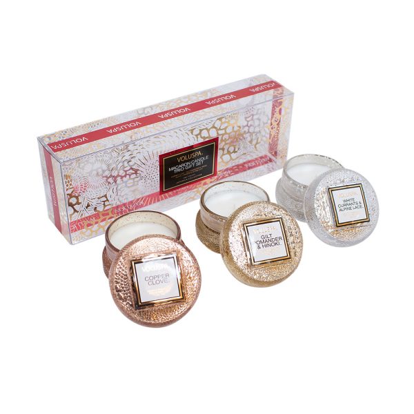 Voluspa Holiday Macaron Trio Candle Hot on Sale