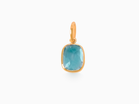 Charm en oro amarillo de 18K con prasiolite For Cheap