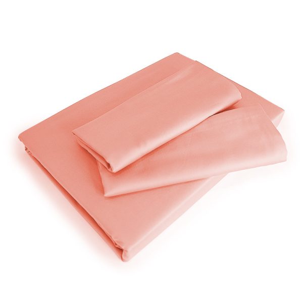 Valeron 310 Tc Plain Flat Sheet Set Pink on Sale