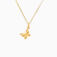 Dije en oro amarillo de 18K mariposa con brillante Hot on Sale