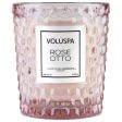 Voluspa Rose Otto Classic - In Textured Glass Candle Discount