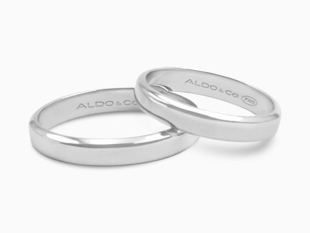 Alianzas en oro blanco de 18K cinta For Discount