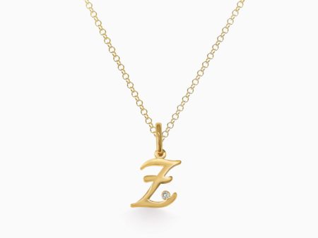 Dije en oro amarillo de 18K letra Z on Sale