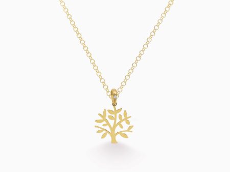 Dije en oro amarillo de 18K árbol con brillante Hot on Sale