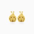 Aretes en oro amarillo de 18K mariquita Online Hot Sale