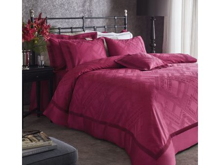 Valeron Valeria Quilt Cover Set Fuchsia Hot on Sale