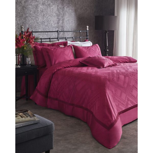 Valeron Valeria Quilt Cover Set Fuchsia Hot on Sale