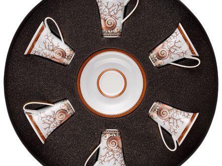 Versace Etoiles De La Mer Cups and Saucers Set of 6 Sale