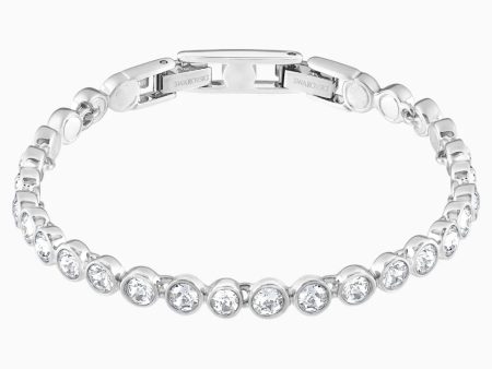 Swarovski Tennis Bracelet White Rhodium Plated For Discount