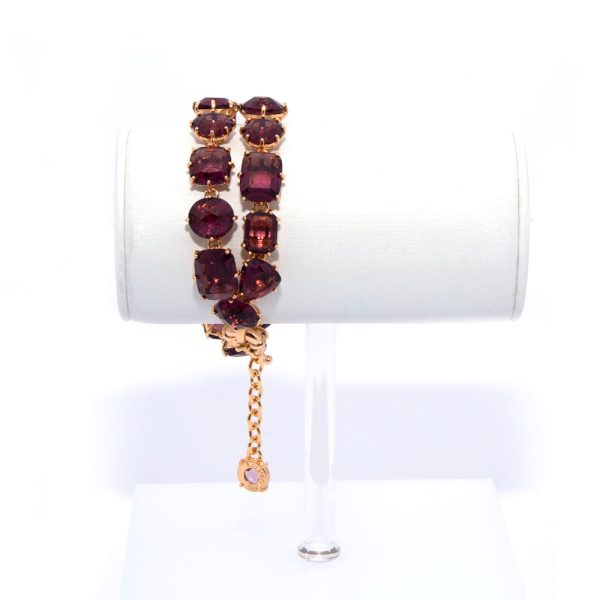 Les Nereides Plum Two-Rows De Luxe Bracelet For Discount