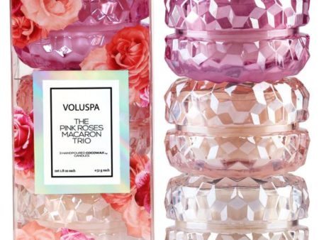 Voluspa Roses 3 Macaron Candle Gift Set on Sale