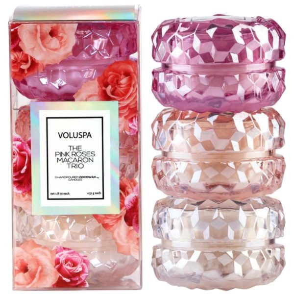 Voluspa Roses 3 Macaron Candle Gift Set on Sale