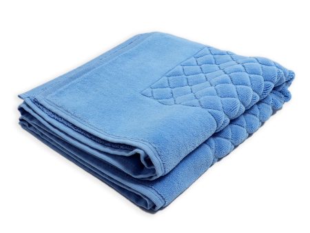 Yves Delorme Etoile Bath Mat Cobalt Size 55X90 Cm For Sale