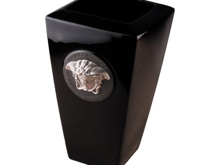 Versace Medusa Black Vase For Discount