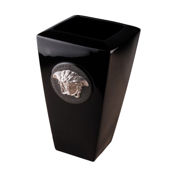 Versace Medusa Black Vase For Discount