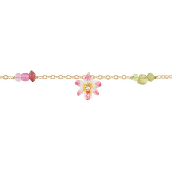 Les Nereides Tropical Flower And Crysal Beads Charms Bracelet on Sale