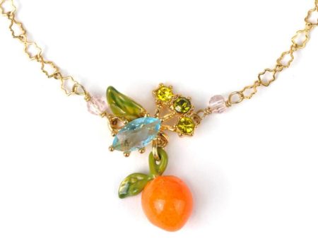 Les Nereides Orange And Little Leaves Thin Bracelet Online now