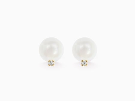 Aretes en oro amarillo de 18K con perla niña Online now