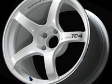 Advan TC4 18x9.5 +12 5-114.3 Racing White and Ring Wheel Online