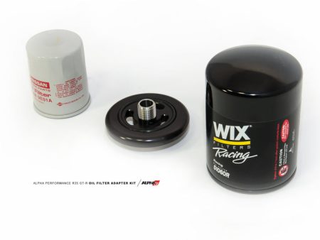 AMS Performance 2009+ Nissan GT-R R35 Alpha CNC Billet Oil Filter Adapter w Street Filter Online now