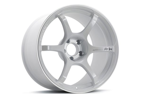 Advan RG-4 18x10.5 +15 5-114.3 Racing White Metallic & Ring Wheel Sale