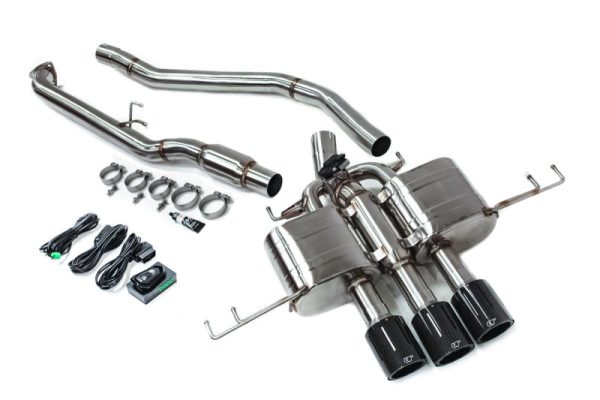 VR Performance Honda Civic Type R Stainless Valvetronic Exhaust System with Carbon Tips Sale