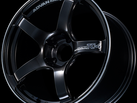 Advan TC4 18x9 +25 5-114.3 Racing Black Gunmetallic and Ring Wheel on Sale