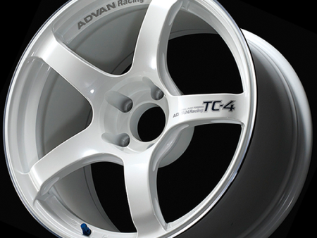 Advan TC4 18x8.5 +45 5x100 Racing White Metallic and Ring Wheel For Cheap