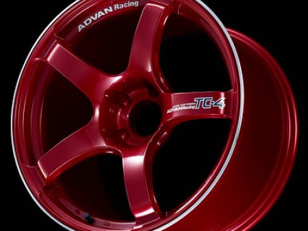 Advan TC4 18x8.5 +45 5-112 Candy Racing Red Wheel & Ring Online