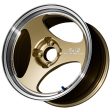 Advan ONI2 15X8.0 +30 4-100 Machining & Champagne Gold Wheel For Discount