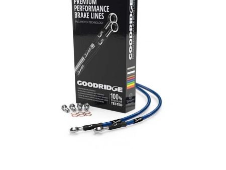 Goodridge 76-78 Honda CB750F1 High Bar Electric Blue Front SS Brake Lines For Discount