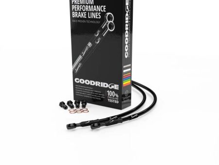 Goodridge 77-79 Honda CB750F2 Black Rear SS Brake Lines w Black Fittings Supply